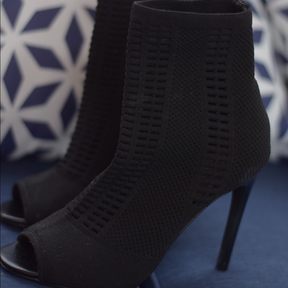 Open toe booties
